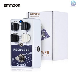 ♪【ready stock】♩♩ammoon POCKVERB Reverb &amp; Delay Guitar Effect Pedal 7 Reverb Effects + 7 Delay Effects With Tap Tempo Function True Bypass