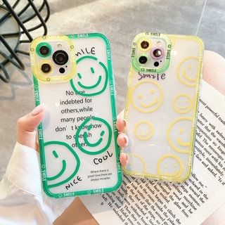 เคสมือถือ แบบนิ่ม ลายหน้ายิ้ม สีเหลือง สีเขียว สําหรับ Xiaomi Redmi Note 11 11S 10 10S 4G 10C 10 9S 9 8 7 6 7A S2 9T 9A 9C Poco X3 NFC GT F3 F2 M3 M4 Pro 5G 4G