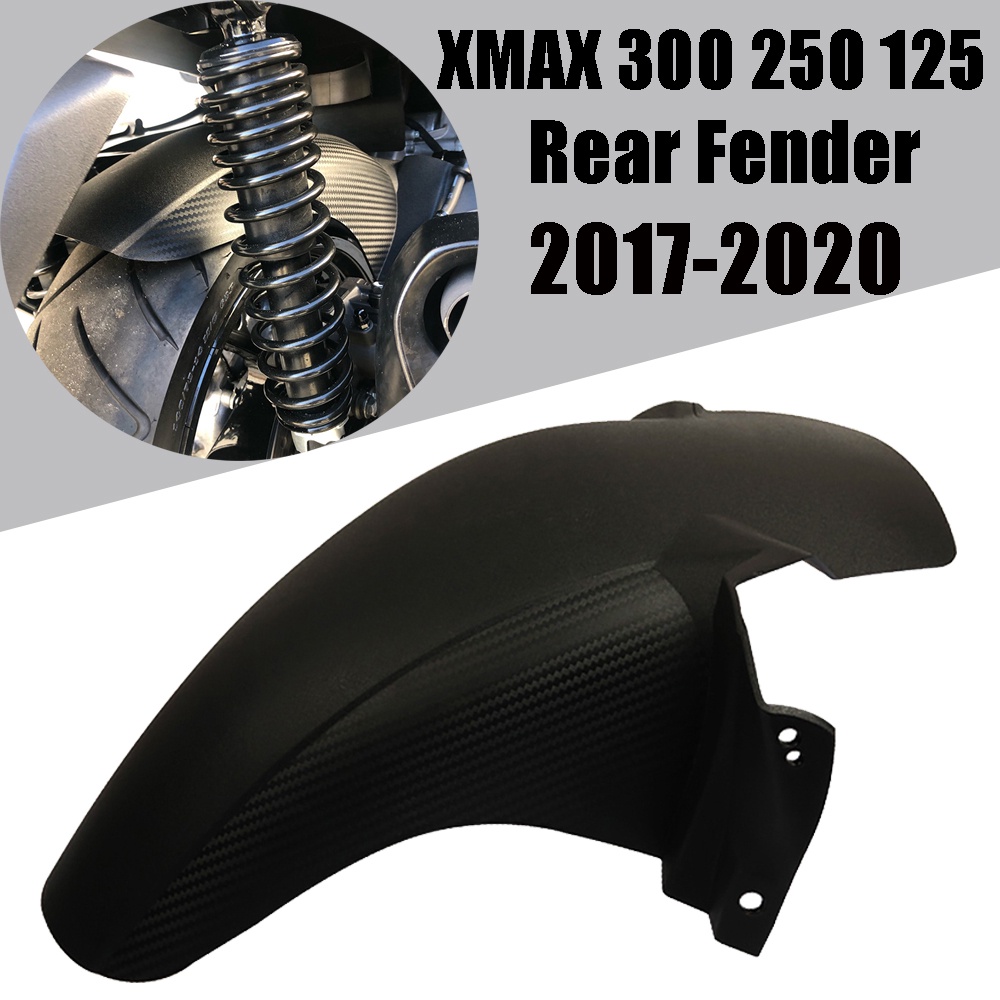 Xmax300 คาร์บอนไฟเบอร์รูปแบบ PP พลาสติก Fender Mudguard ยางด้านหลัง Hugger Fender สําหรับ Yamaha Xma