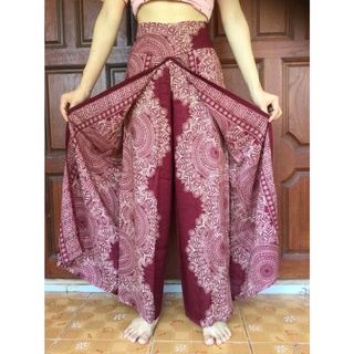 กางเกงขายาวผู้หญิงแฟชั่น กางเกงขาแหวก กางเกงแพนเค้ก  กางเกงกระโปรง Palazzo Pants Pancake Pant Womens Palazzo Pants