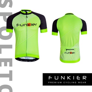 เสื้อจักรยานแขนสั้นผู้ชาย Funkier J-794 SPOLETO สีเหลือง