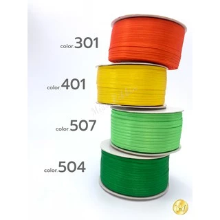 Missribbinริบบิ้นซาติน 3มม 120หลา (สี1/2) ริบบิ้นคุณภาพดี ไม่บาง ปลายไม่รุ่ยง่าย