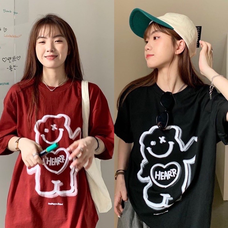Styles_Unnie ✨พร้อมส่ง✨ U44 เสื้อยืดลายน้องหมี มี 2 สี