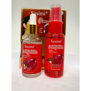 ซาซิมิ ทับทิม เฟซ เซรั่ม ช่วยลดเลือดจุดด่างดำ รอยด่างดำ Sasami 2 in 1 PomegranateNO:S-12130 เซรั่ม+สเปรย์แต่งหน้า ทับทิม