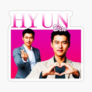 สติ๊กเกอร์ ไดคัท สติ๊กเกอร์กันน้ำ สติ๊กเกอร์ติดรถ Hyun Bin ฮยอนบิน Crash Landing On You ซนเยจิน Son Ye Jin