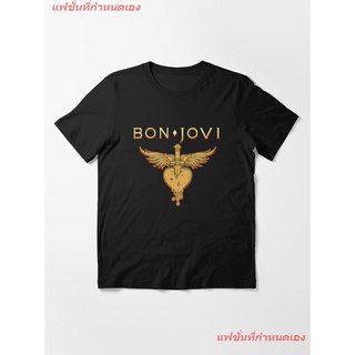 แฟชั่นที่กำหนดเอง Bon Jovi - Because We Can Essential T-Shirt บอนโจวี ​วงร็อค Bon Jovi เสื้อยืดผู้หญิง เสื้อยืดผู้ชาย เส