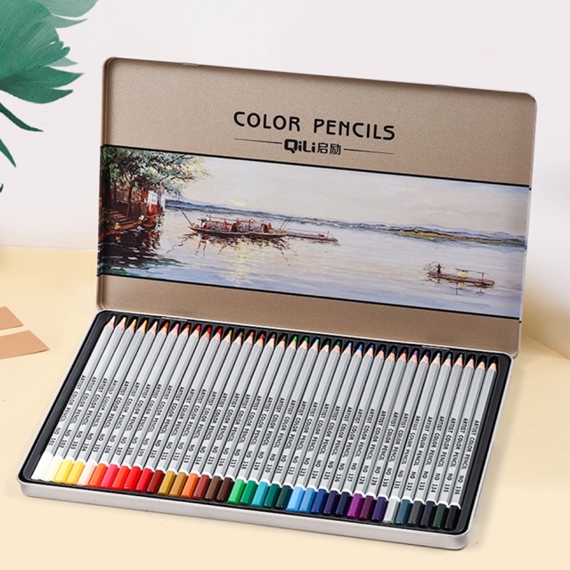พร้อมส่ง!!! ดินสอสีกล่องเหล็ก สีไม้ ดินสอสี สีคมชัด สีไม้ระบายน้ำ พร้อมกล่องพรีเมียม สีคมชัดมาก สุดคุ้ม สีถูกๆ