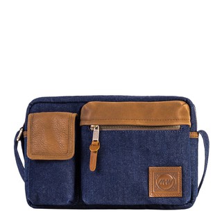 กระเป๋าสะพาย MHWstreetwear ยีนส์ / หนังแท้ สะพายข้าง crossbody shoulderbag sidebag