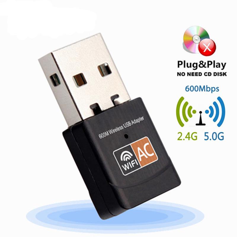 อะแดปเตอร์ไร้สาย USB WiFi Dongle PC Network Card Dual Band WiFi Adapter LAN