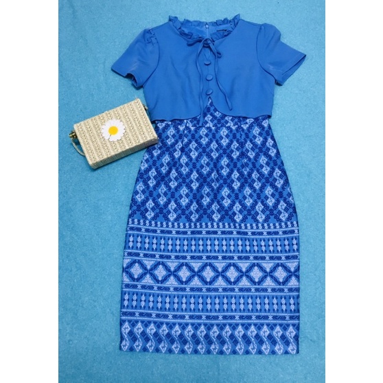 Pawi ชุเเดรสคุณครู ชุดเดรสใส่ทำงาน ใส่เที่ยวได้