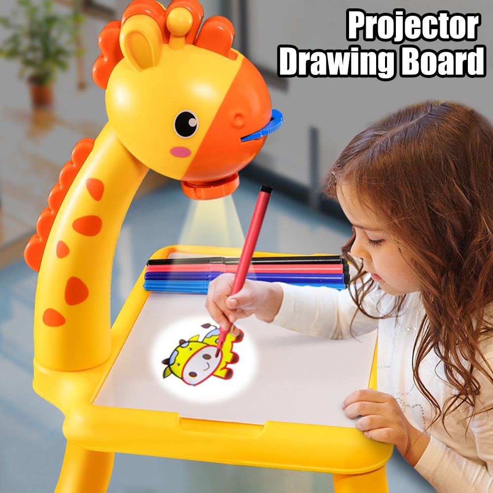 In stockchildren led projector drawing board kids painting table desk