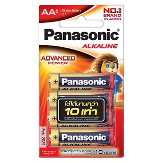 ถ่านอัลคาไลน์ AA PANASONIC LR6T/6BN ผลิตจากวัสดุคุณภาพดี