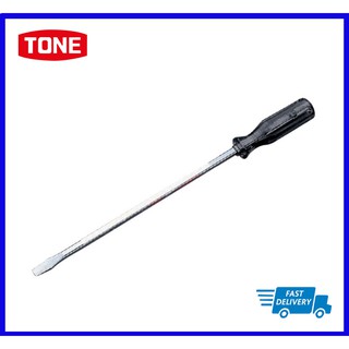 Tone Specialized Car Equipment Screwdriver KLD-M3 ไขควงด้ามพลาสติกแกนทะลุหัวตอก-ด้ามยาว (ปากแบน) ขนาด 1.0x9.0 mm.
