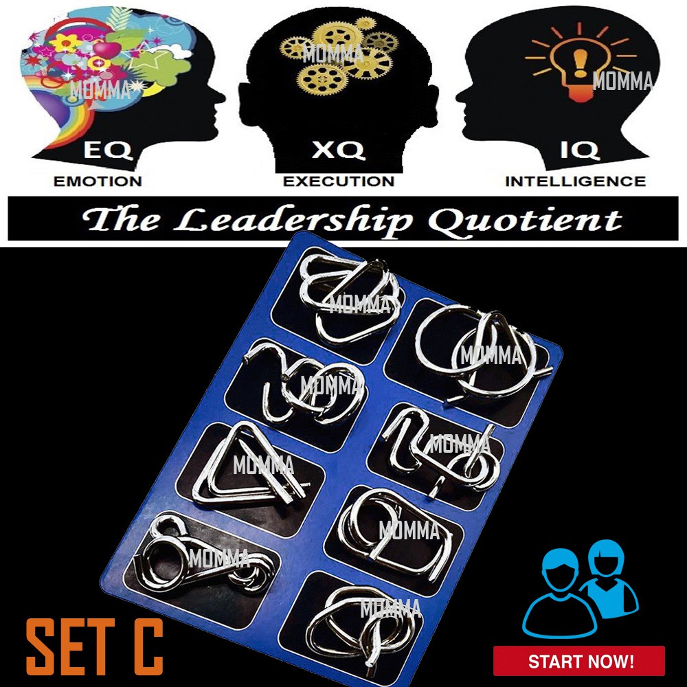 MOMMA เกม ห่วงเหล็กปริศนา ท้าความคิด เพิ่มไอคิว ชุดที่ 3 Brain Teaser IQ Metal Wire Puzzle Iron Unlock Ring Puzzl C