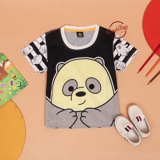 9.9 PANDA เสื้อยืด ผ้าฝ้าย แฟชั่น สําหรับเด็กผู้ชาย อายุ 1-7 ปี