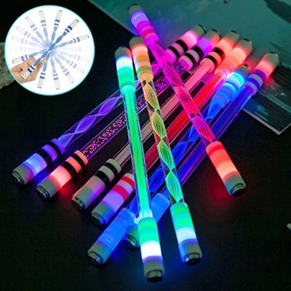 ปากกาลูกลื่น เรืองแสง LED กันลื่น หมุนได้ เคลือบความเครียด