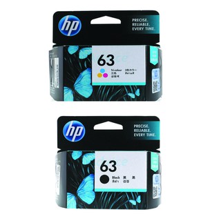 ตลับหมึกคู่ HP 63 BK + 63 COL For HP Deskjet : 1110 / 1112 / 2130 / 2131 / 2132 / 3630 / 3632