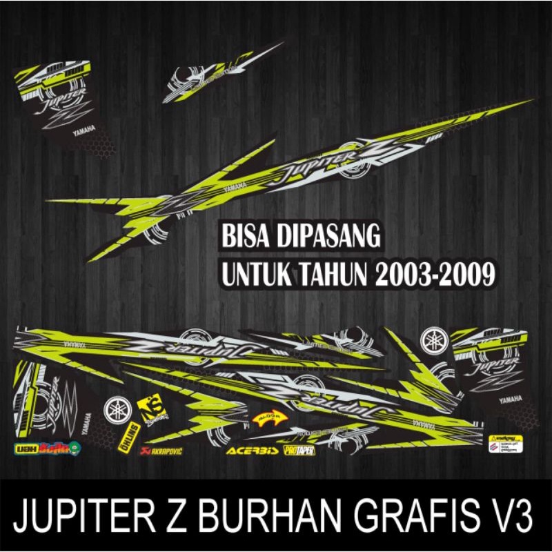 สติ๊กเกอร์แถบตัวแปร DECAL JUPITER Z BURHAN GRAPHICS V3