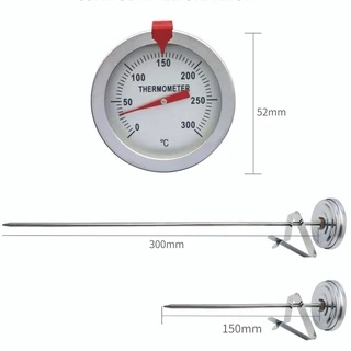 คูล 0-300℃ เครื่องวัดอุณหภูมิน้ํามัน สเตนเลส สําหรับทอดลึก