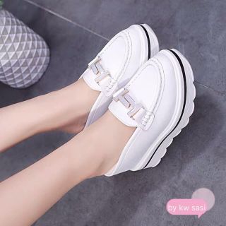 ลำลองส้นมัฟฟิน สูง3.5 มีสีเดียว