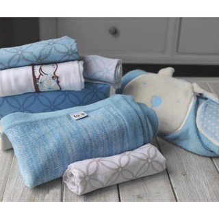 toTs - ผ้าห่มเด็ก​ ขนาด70*100 cm 190201 Knitted Blanket Blue