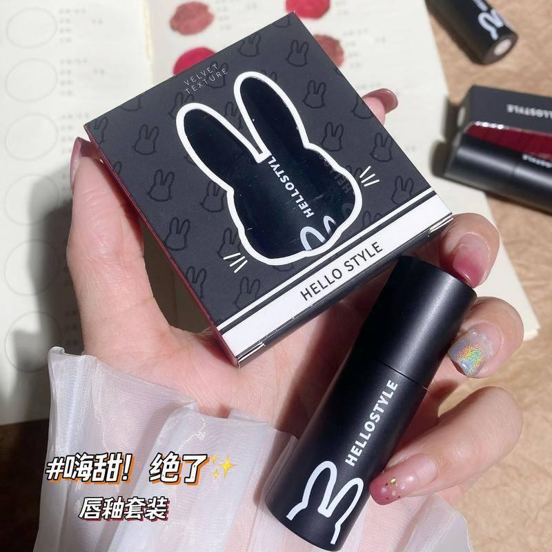 3pcs/Set Cute Rabbit Lip Glaze Shimmer Matte Velvet Lip Gloss ...
