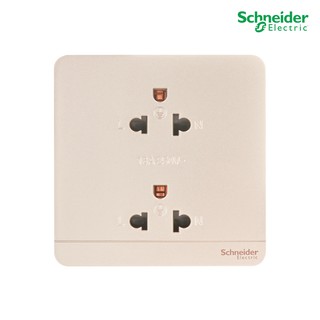 Schneider Electric เต้ารับคู่มีกราวด์ มีม่านนิรภัย, ปลั๊กไฟ, Socket, 8.6x8.6x1 cm. รุ่น AvatarOn E - E83426UES2_WG