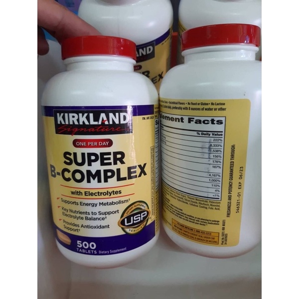 วิตามินบีรวม Kirkland Signature Super B-Complex, 500 Tablets