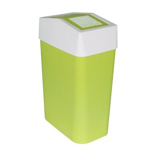 ถังขยะฝาสวิงเหลี่ยม 18 ลิตรDKWHH-228LP/6เขียวทึบ Swing Top Waste Bin - Square 18 liter DKWHH-228LP / 6 Solid Green