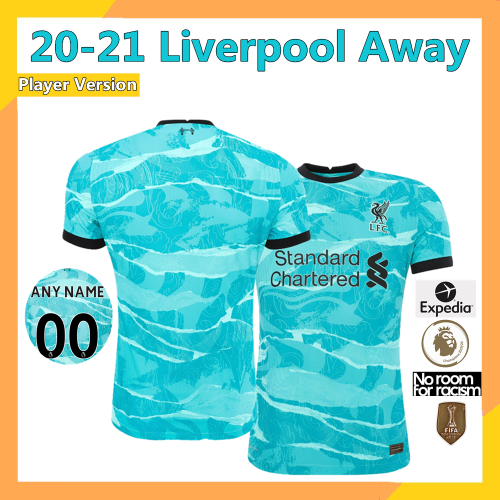 【S4XL】New Liverpool Jersey Away 2021 Player Version Men Football Jersey LFC Soccer Jersey 6wJD