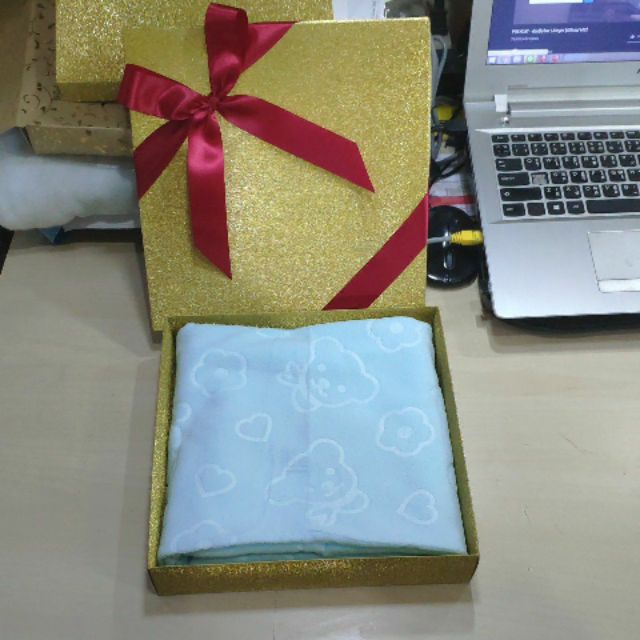 ผ้าเช็ดตัวนาโนสีหวาน+กล่องL