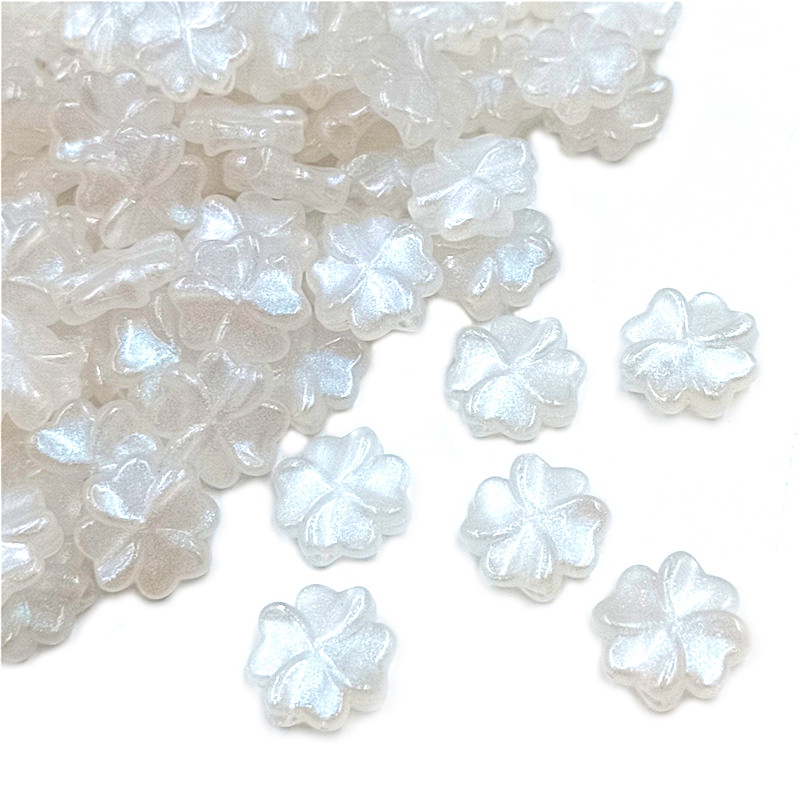 ลูกปัดอะคริลิค รูปใบโคลเวอร์สี่แฉก เรืองแสง สร้างสรรค์ เครื่องประดับ DIY 10 ชิ้น - รูปที่ 6