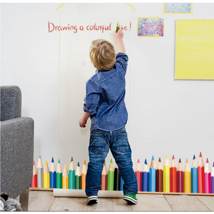รูปลอกตกแต่งผนังดินสอสีสําหรับเด็ก-K65