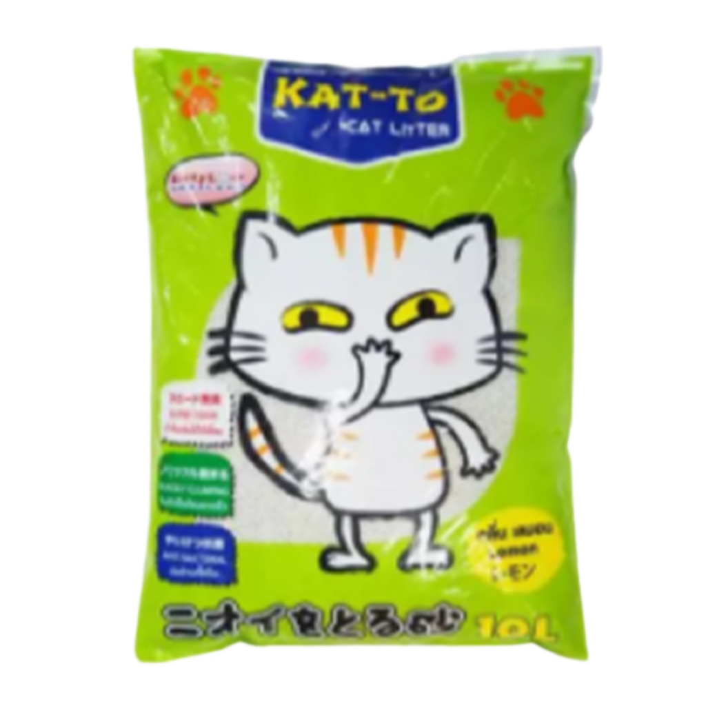 ทรายแมว ทรายแมวเบนโทไนท์ ทรายอมวธรรมชาติ กำจัดกลิ่นเหม็น Katto แคทโตะ ขนาด 10 ลิตร มี 4 กลิ่น Cat Litter Sikan pet