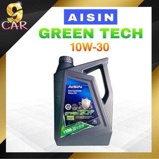 น้ำมันเครื่องเบนซิน AISIN ไอชิน GREEN TECH+  10W-30 4L กึ่งสังเคราะห์