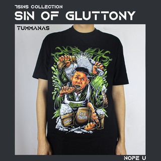 เสื้อล้อเลียนธรรมนัส มันคือแป้ง!! เสื้อการเมือง เสื้อยืดสีดำ (7 sins collection)