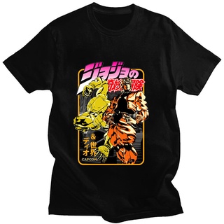 เสื้อยืดแขนสั้นลําลอง ผ้าฝ้าย พิมพ์ลายการ์ตูนอนิเมะ Jojo Bizarre Adventure High Street แฟชั่นฤดูร้อน สไตล์ญี่ปุ่น สําหรั