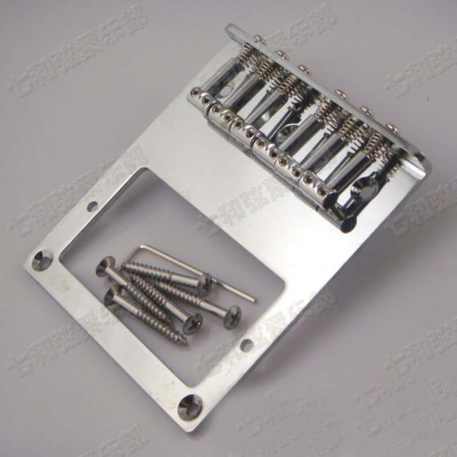 KR-Chrome Guitar 6 Saddle Bridge สําหรับกีตาร์ไฟฟ้า (รถกระบะคอยล์คู่ รูยึด Bridge) TTQQ-SX-GD-6T
