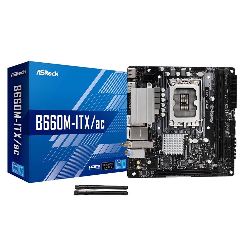 MAINBOARD ASROCK B660M-ITX/ ac LGA1700 (รับประกัน3ปี)