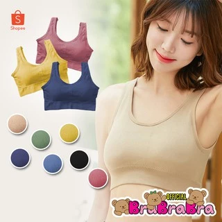 [ส่งจากไทย] 𝑩𝒓𝒂𝑩𝒓𝒂𝑩𝒓𝒂 #bra-115 สปอร์ตบรา ครอปทอป หลังตัววี back-v