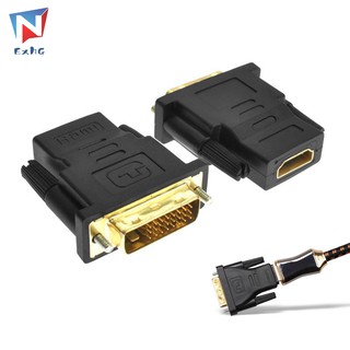 exghg อะแดปเตอร์แปลง 24+1 pin dvi - d male to hdmi female 19 pins 2 ชิ้น/ชุด