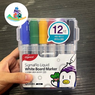 Monami SigmaFlo Liquid Whiteboard Marker เซต12สี