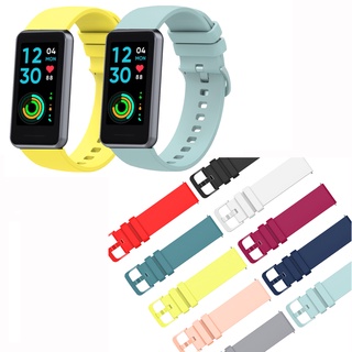 สายนาฬิกาข้อมือซิลิโคน 18 มม. แบบเปลี่ยน สําหรับ Realme band 2