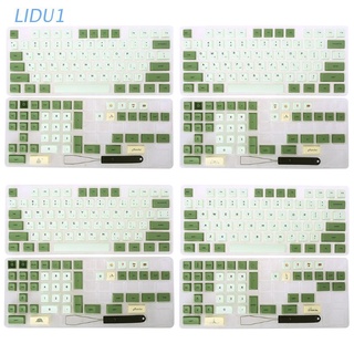 Lidu1 124Keycap / ชุด Pbt Matcha Xda Profile ฝาครอบปุ่มกดย้อมสีสําหรับย้อมสี