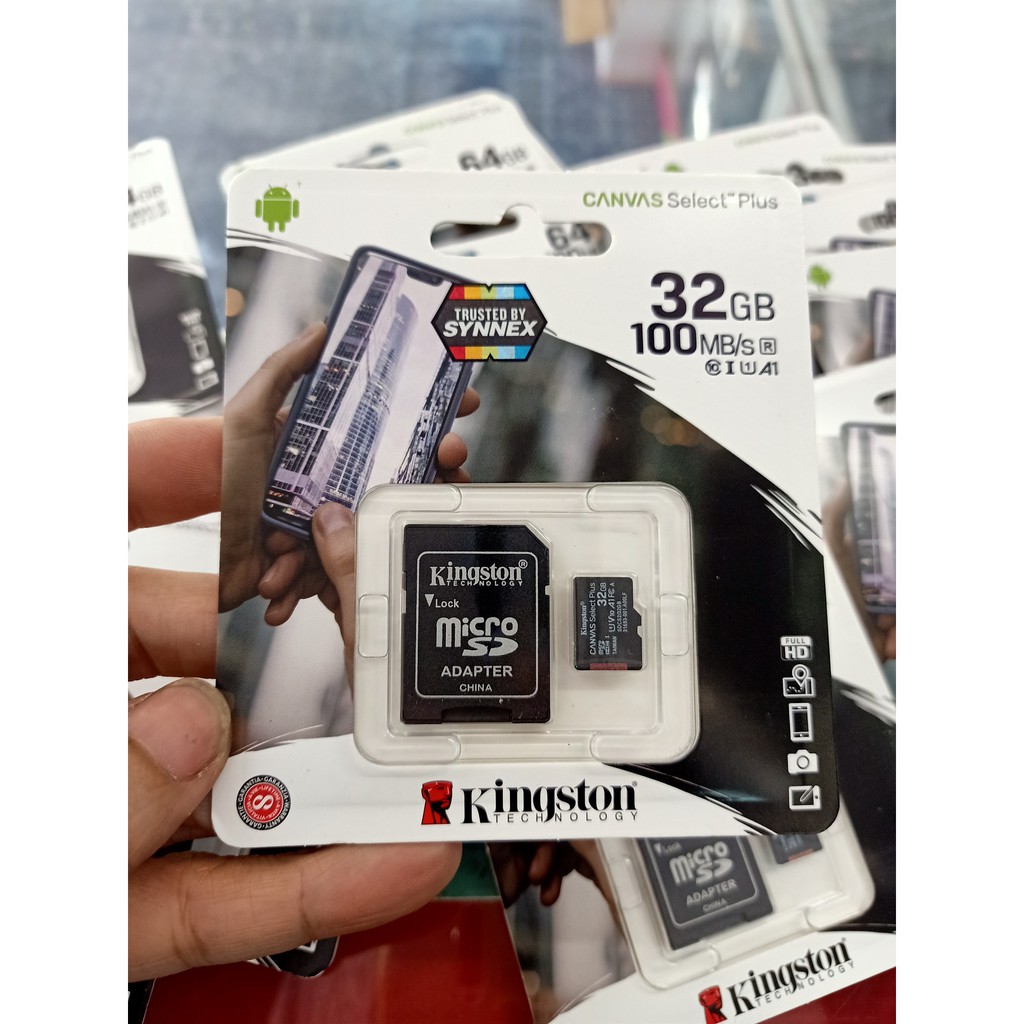 เมมแท้ ประกันศูนย์ Synnex / Ingram - Kington Micro SD 32 & 64 Gb Class 10 100mb/s แท้ 100%