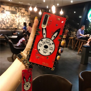 เคสมือถือ Samsung S23+ S22+ S20 FE S20+ S10+ S10 5G S9+ S8+ Note20 Note10 หรูหรา แฟชั่น Red Rabbit Square เคสโทรศัพท์ Soft Case