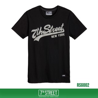 7th Street เสื้อยืด รุ่น RSG002 ดำ-สกรีนเทา ของแท้ 100%