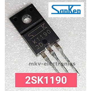 (1ตัว) 2SK1190 , K1190 , MOSFET N-Channel 60V 22A TO-220FP (รหัสสินค้า M01940)