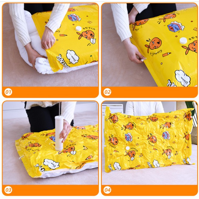 จ้ดเซต 2-2-2-4 ถุงสูญญากาศลายการ์ตูน Vacuum 10 ใบ พร้อมที่สูบ รวม 11 ชิ้น - รูปที่ 5