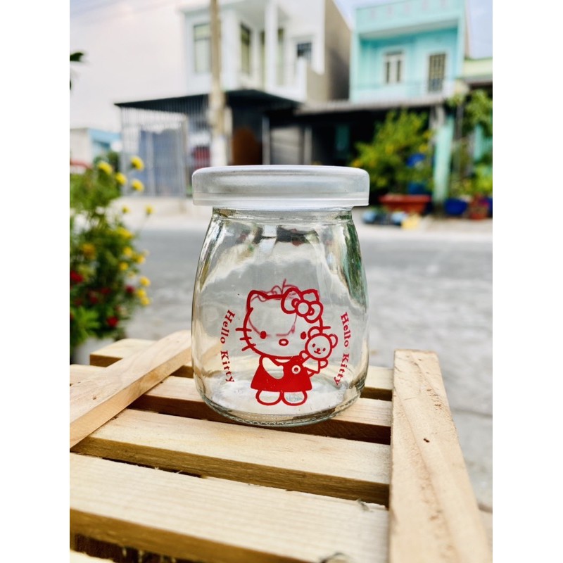12 FUNNY ANIMAL PRINTED GLASS JARS 100ml